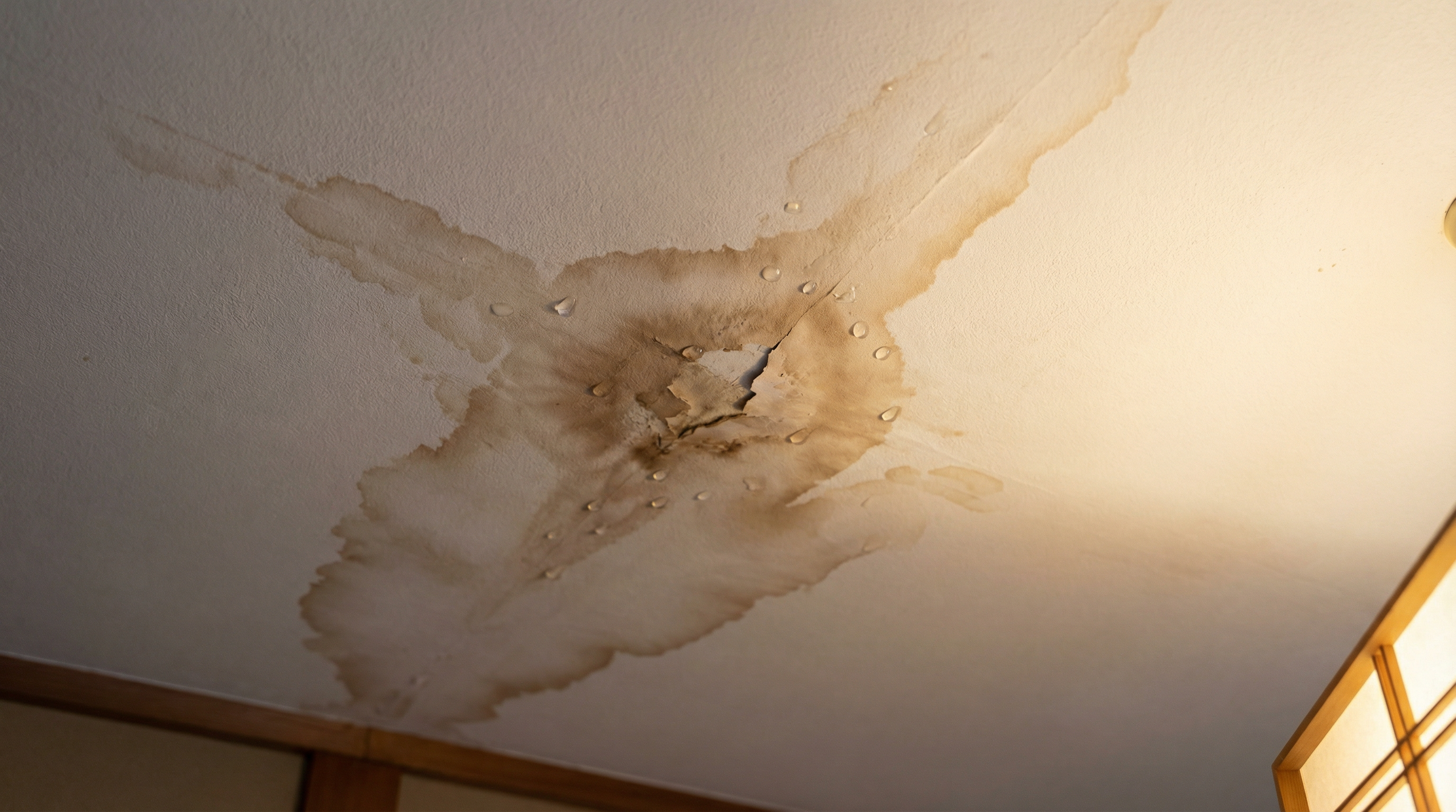 天井の雨漏りシミ